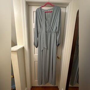 Show Me Your Mumu sage bridesmaid dress